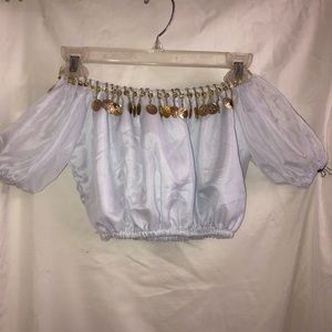 GOLD CROPPED GYPSy SHIRT